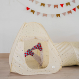 3 Sprouts CPPTAL Ensemble de jeu tente et tunnel 3-en-1 - Terrazzo beige - 3 Sprouts vendu par Veille sur toi