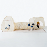 3 Sprouts CPPTAL Ensemble de jeu tente et tunnel 3-en-1 - Terrazzo beige - 3 Sprouts vendu par Veille sur toi