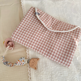 Baluchon â 5330-t-1915 Matelas Ă langer pour bĂ©bĂ© - Vichy rose - Bambino par Baluchon vendu par Veille sur toi