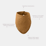 Bibs 9404216 Bavoir en mousseline de coton - Ivoire - Bibs vendu par Veille sur toi