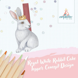Camp Hollow SURCT0031 Porte-bougie en porcelaine - Lapin blanc royal - Camp Hollow vendu par Veille sur toi