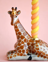 Camp Hollow SURCT0043 Porte-bougie en porcelaine - Cake Topper - Girafe - Camp Hollow vendu par Veille sur toi