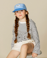 Caribou ⚜ Casquette en lin pour enfant - Duo bleu - Caribou vendu par Veille sur toi