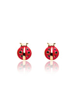 Girl Nation GN-J352S Boucles d'oreilles en émail - Coccinelle - Girl Nation vendu par Veille sur toi