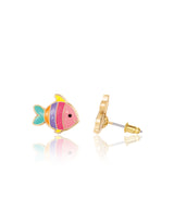 Girl Nation GN-J368s Boucles d'oreilles en émail - Poisson arc-en-ciel - Girl Nation vendu par Veille sur toi