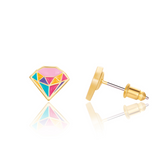 Girl Nation GN-J465s Boucles d'oreilles en émail - Diamant multicolore - Girl Nation vendu par Veille sur toi