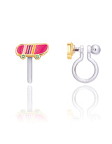 Girl Nation GN-J471sc Boucles d'oreilles à clip en émail - Planche à roulettes - Girl Nation vendu par Veille sur toi