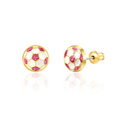 Girl Nation GN-J473s Boucles d'oreilles en émail - Ballon de soccer - Girl Nation vendu par Veille sur toi