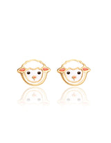 Girl Nation GN-J532S Boucles d'oreilles en émail - Agneau - Girl Nation vendu par Veille sur toi