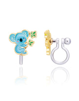 Girl Nation GN-J545sC Boucles d'oreilles à clip en émail - Koala - Girl Nation vendu par Veille sur toi