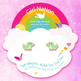 Girl Nation GN-J547s Boucles d'oreilles en émail - Crocodile - Girl Nation vendu par Veille sur toi