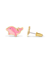 Girl Nation GN-J551S05 Boucles d'oreilles en émail - Dauphin éblouissant - Girl Nation vendu par Veille sur toi