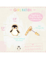 Girl Nation GN-J554S Boucles d'oreilles en émail - Petit manchot - Girl Nation vendu par Veille sur toi