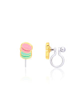 Girl Nation GN-J565s07C Boucles d'oreilles à clip en émail - Les petits macarons - Girl Nation vendu par Veille sur toi