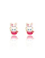 Girl Nation GN-J581S05 Boucles d'oreilles en émail - Lapin sirène rose - Girl Nation vendu par Veille sur toi