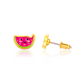 Girl Nation GN-j595s Boucles d'oreilles en émail - Melon d'eau - Girl Nation vendu par Veille sur toi