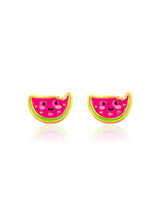 Girl Nation GN-j595s Boucles d'oreilles en émail - Melon d'eau - Girl Nation vendu par Veille sur toi