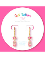 Girl Nation GN-J621E Boucles d'oreilles suspendues - Chaussons de ballet - Girl Nation vendu par Veille sur toi