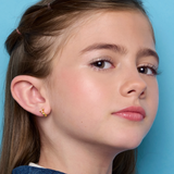 Girl Nation GN-J686E3 Boucles d'oreilles anneaux plaquées or 18 carats – Croix rose – Girl Nation vendu par Veille sur toi