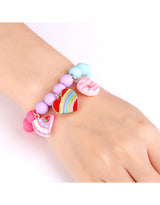 Girl Nation GN-J802B Bracelet - Coeur arc-en-ciel - Girl Nation vendu par Veille sur toi