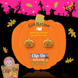 Girl Nation GN-JH523sc Boucles d'oreilles à clip en émail - Citrouille brillante - Girl Nation vendu par Veille sur toi