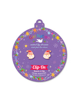 Girl Nation GN-JX511sc Boucles d'oreilles à clip en émail - Joyeux Père Noël - Girl Nation vendu par Veille sur toi