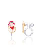 Girl Nation GN-JX514sc Boucles d'oreilles à clip en émail - Bonhomme de neige merveilleux - Girl Nation vendu par Veille sur toi