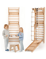 Goodevas CA 5IN1-SWCSAB-CA Mur dâescalade suĂ©dois en bois 7-en-1 pour enfants - Goodevas vendu par Veille sur toi