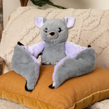 Hugimals HUG043BA - PB Peluche lestée enveloppante Hugaround - Berkeley la chauve-souris - Hugimals vendu par Veille sur toi