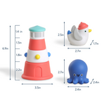 Itzy Ritzy 456501862 Jouets de bain Itzy Stack & Squirt - Phare - Itzy Ritzy vendu par Veille sur toi