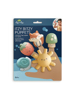 Itzy Ritzy FP8560 Ensemble de 4 marionnettes à doigts avec un gicleur soleil - Bitzy Puppets™ - Itzy Ritzy vendu par Veille sur toi