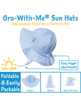 Jan & Jul Chapeau Soleil Floppy en Coton - Bleu Clair - Jan & Jul vendu par Veille sur toi