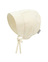 Jan & Jul HBN-BES-M Bonnet pour bébé en coton - Rayures beige - Jan & Jul vendu par Veille sur toi