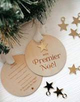 Le petit tableau noir ⚜ PAST-BOIS-PNOEL Pastilles de bois recto/verso - Mon Premier Noël - Le petit tableau noir vendu par Veille sur toi