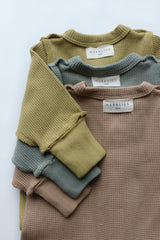 MARKLIEN Organic Waffle Sleepsuit Cappuccino vendu par Veille sur toi