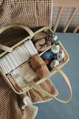 Minika ⚜ DiaperCaddy-Cream Panier organisateur de couches - Crème - Minika vendu par Veille sur toi
