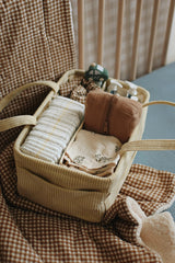 Minika ⚜ DiaperCaddy-Cream Panier organisateur de couches - Crème - Minika vendu par Veille sur toi