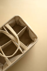 Minika ⚜ DiaperCaddy-Cream Panier organisateur de couches - Crème - Minika vendu par Veille sur toi