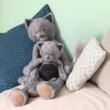 Moulin Roty 717033 Grande peluche chat - Les baba bou - Moulin Roty vendu par Veille sur toi