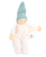 Nanchen Natur 152027 Poupée biologique avec hochet - Nucki bonnet turquoise - Nanchen Natur vendu par Veille sur toi