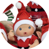 Nines d'Onil NINES-0301-08 Poupée lutin de Noël Duendys 24 cm - Nines d'Onil Fille - Gofry avec tunique rouge vendu par Veille sur toi