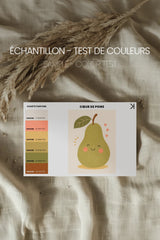 Oleka Canvas COEUR DE POIRE, Oeuvre sur toile rigide, encadré Naturel Clair (collective) vendu par Veille sur toi