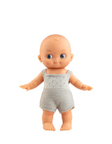 Paola Reina PR-28303 Poupée Mini Pancha - Barboteuse grise - Paola Reina vendu par Veille sur toi