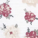 Perlimpinpin ⚜ MS35Z-RO Couverture mousseline de coton - Roses - Perlimpinpin vendu par Veille sur toi