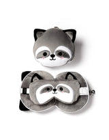 Relaxeazzz CUSH228 Oreiller et Masque de Voyage 2-en-1 - Raton Laveur - Relaxeazzz vendu par Veille sur toi