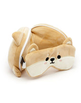 Relaxeazzz CUSH230 Oreiller et Masque de Voyage 2-en-1 - Chien Shiba Inu - Relaxeazzz vendu par Veille sur toi