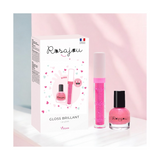 Rosajou RDUO04 Coffret duo rubis - Vernis et brillant à lèvres végétaliens - Rosajou vendu par Veille sur toi