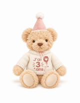 Snuggle Bunnies SB-125820-Chandail Peluche Arthur l'ours de fête avec chandail personnalisé - Sky - Snuggle Bunnies vendu par Veille sur toi