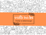 Veille sur toi ⚜ Coloriage d'Halloween "le manoir hanté" GRATUIT à télécharger! vendu par Veille sur toi