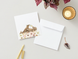 Veille sur toi ⚜ VST-CARTE-012 Carte de souhaits - Ours dans les fleurs - Veille sur toi vendu par Veille sur toi
